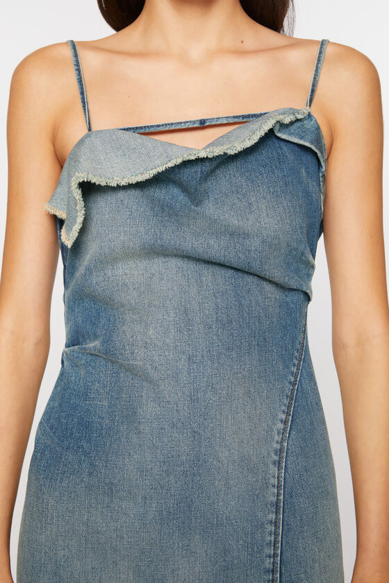 (image for) Compact Ruffle strap denim dress